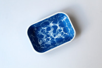 Rozi Bubble Collection Enamel Rectangular Serving And Roasting Dish (16 Cm) from B&Q