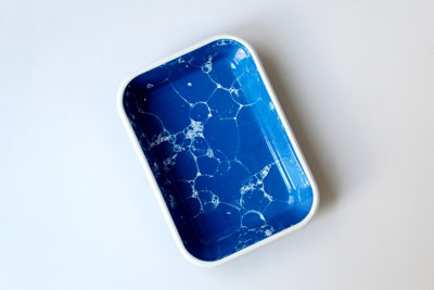 Rozi Bubble Collection Enamel Rectangular Serving And Roasting Dish (21 Cm) from B&Q