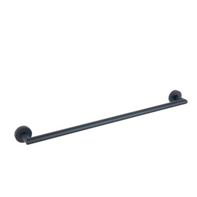 Melbourne Black Round Towel Rail from B&Q
