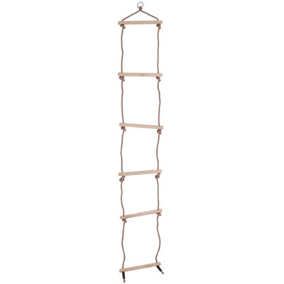Bigjigs Toys Outdoor Or Indoor Rope Ladder With Wooden Rungs from B&Q