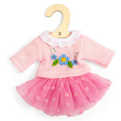 Bigjigs Toys Pink Tutu And JumperSmall 25CmDoll Clothes Set For Kids' Rag Dolls from B&Q