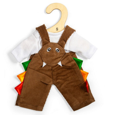 Bigjigs Toys Brown Dungarees (Small)Soft Doll OutfitDress Up Dolls Clothes from B&Q
