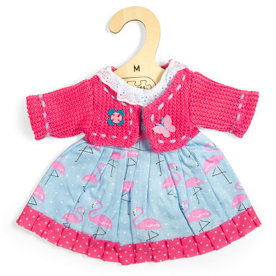 Bigjigs Toys Flamingo Dress With Pink Cardigan (Medium)Dolls Clothes For Kids from B&Q