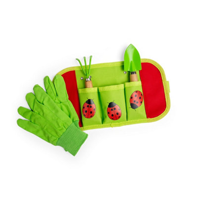 Bigjigs Toys Kids Gardening 4 Piece Gardening Tool Set With Belt from B&Q