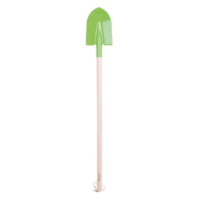 Bigjigs Toys Wooden 86Cm Long Handled Green Shovel For Kids from B&Q