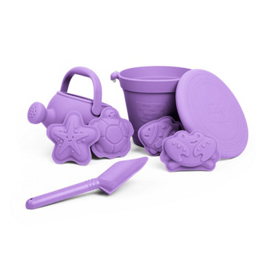 Bigjigs Toys 5 Piece Silicone Beach BundleLavender Purple from B&Q