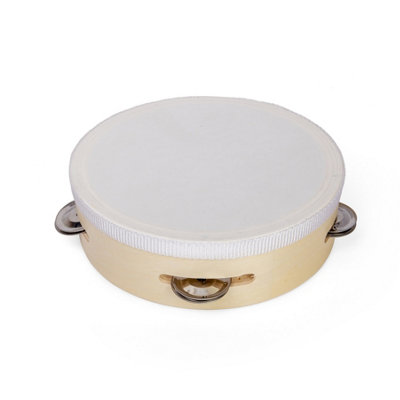 Bigjigs Toys Natural Tambourine Wooden Musical Instrument Toy For Rhythm And Coordination from B&Q