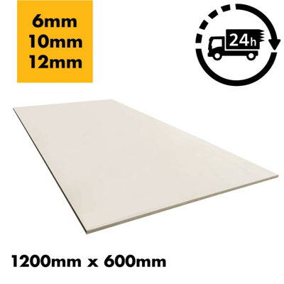 thisiswholesale.co.uk 12mm Fibre Cement Hard Backer Board  (Bulk Pallet Of 50) Waterproof Board For Tiling/rendering/plastering1200mm X 600mm from B&Q