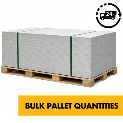 thisiswholesale.co.uk 6mm Fibre Cement Hard Backer Board  (Bulk Pallet Of 50)Waterproof Board For Tiling/rendering/plastering 1200mm X 600mm from B&Q
