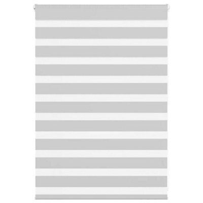 Berkfield Zebra Blind Light Grey 115X100 Cm Fabric Width 110.9 Cm Polyester from B&Q