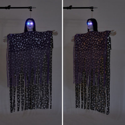 Living And Home Halloween Purple Hanging Ghost Decoration 78Cm W X 129Cm H from B&Q
