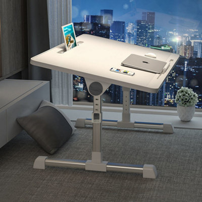 B&Q -  Warm White Folding Laptop Study Table 60Cm W X 40Cm D