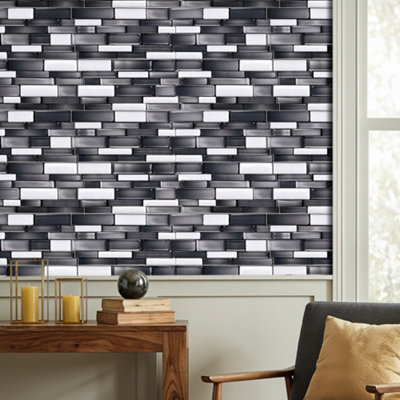 Garden Sanctuary 20Pcs Self-Adhesive Wall Tile Stickers With Marble Effect from B&Q