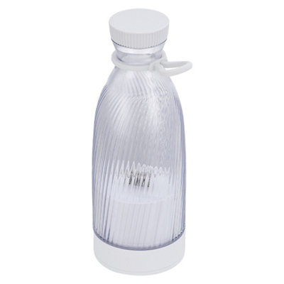 Living And Home White 500Ml Portable Personal Blender With 6-Leaf 304 Stainless Steel Blade, 40W