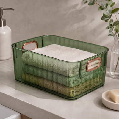 Living And Home Minimalist Green Pet Tray Desktop Storage Organiser26.4Cm W X 20.8Cm D X 10Cm H from B&Q