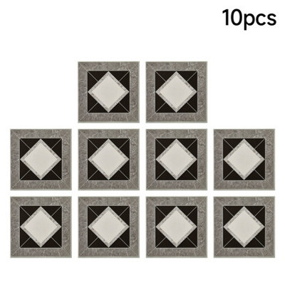 B&Q -  10Pcs Self-Adhesive Pvc Flooring Tiles Set
