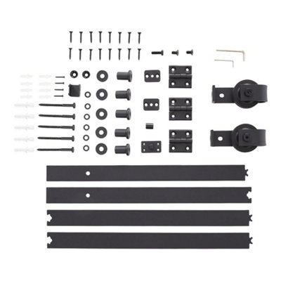 Living And Home Rustic T Shaped Barn Door Hardware Sliding Door Kit 2M (6.6Ft) from B&Q