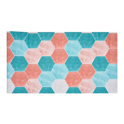 Living And Home Multicolour Self Adhesive Tile Effect Pvc Flooring Roll 5M X 0.6M from B&Q