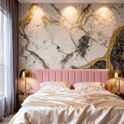 Garden Sanctuary 10Pcs Self Adhesive Marble Pattern Waterproof Wall Tile Stickers 30Cm X 60Cm from B&Q
