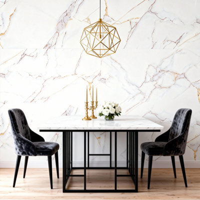 Garden Sanctuary 10Pcs Self Adhesive Marble Pattern Waterproof Wall Tile Stickers 30Cm X 60Cm from B&Q