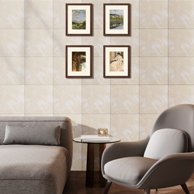 Living And Home 10Pcs Peel And Stick Marble Wall Sticker from B&Q