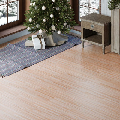 Living And Home 36Pc Self-Adhesive Wood Grain Pvc Floor Tiles