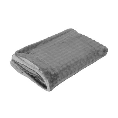 Thehotsale Luxurious Sherpa Thickened Double Sided Warm Soft Green Throw Blanket Plain Design 200Cm W X 180Cm D from B&Q
