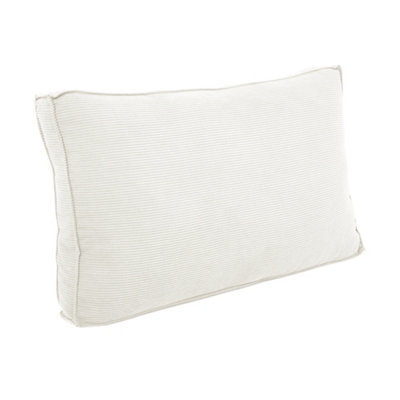 Living And Home Comfortable Soft Breathable Striped Corduroy Cushion Cover Removeable Four Season Beige White 90Cm L X 53Cm W from B&Q
