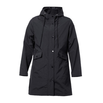 B&Q -  Mid-Length Hardshell Waterproof Windproof Jacket With Drawstring Hood Xxl Size