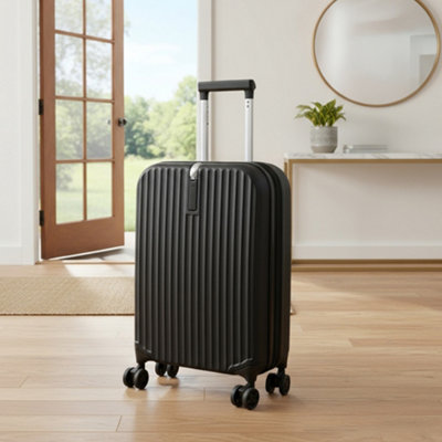 Living And Home 20-Inch Lightweight Foldable Travel Suitcase Cabin Luggage Durability And Easy Care Black