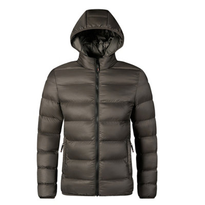 B&Q -  Lightweight Warm Classic Soft Winter Quilted Coat With Detachable Hood And Elastic Cuffs Size S