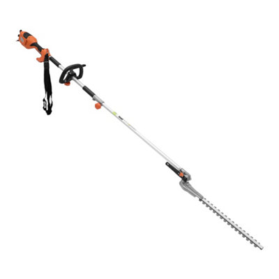B&Q -  Lpht6 Electric Pole Hedge Trimmer1000W410mm BladeMulti-Angle Cutting Head2.6M Reach10M Cable