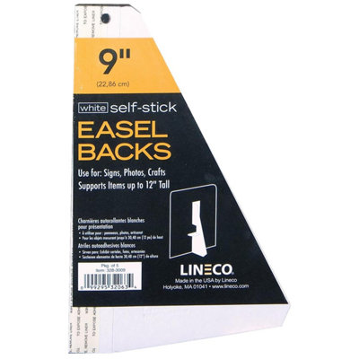 B&Q -  Self Adhesive Easel Backs 9 In (22.86Cm) White Pack Of 5