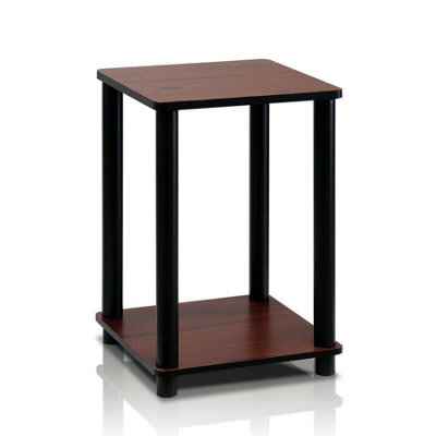 Walplus Furinno Turn-N-Tube Haydn End TableDark Cherry/black from B&Q
