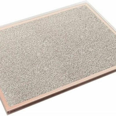 Biznest Pack Of 2 Mirrored Sparkle Placemat Glitter Glass Placemat Rose Gold Glitter Romany from B&Q