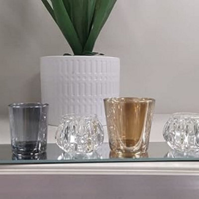 B&Q -  6 Piece Jewel Candle TraySmokedHome Décor Candles Accessories
