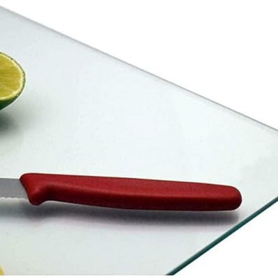 Biznest Large 40X60Cm 5mm Completely Clear & Flat Float Glass Worktop Saver For Your Kitchen Chopping Board from B&Q