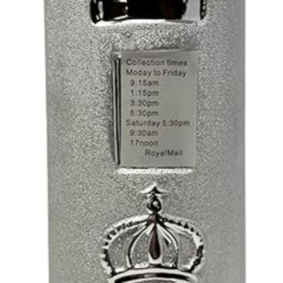 Biznest New Silver Crushed Crystal Diamond Royal Letter Box Ornament Style Decoration Diamante BlingFor Living Room from B&Q
