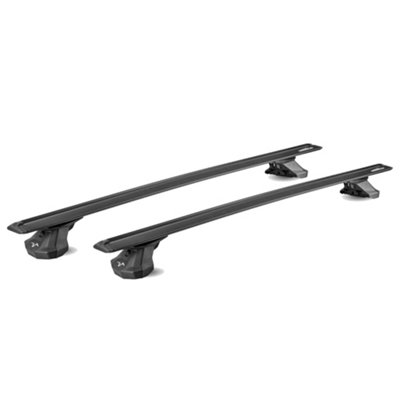 Green Valley Aluminium Aero Black Wing Bars Roof Rack For Vauxhall Corsa D/e 2006 To 2019 from B&Q