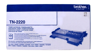 Brother Tn-2220 Toner CartridgeBlackSingle PackHigh YieldIncludes 1 X Toner CartridgeBrother Genuine Supplies from B&Q
