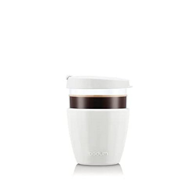  - Bodum Joycup 12091-913 Glass Travel Mug With Lid And Silicone Sleeve 0.4 L