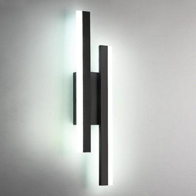 B&Q Goeco Nordic Slim Led Wall 16W 220V, Acrylic, 6500K Cool 40X9.5x4cm, Light/White/Black