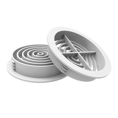 Home Smart 2 X White Vivarium/caravan 70mm Air Vents Highest Air Flow from B&Q
