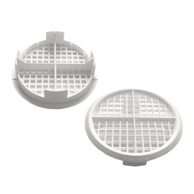8 x White Plastic 70mm Round Soffit Air Vents, UPVC Push Fit Eaves Disc Fascia - Image 2