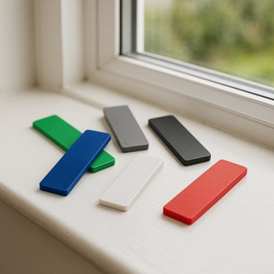 50 Pack Assorted Plastic Window And Glazing Packers Spacers 1mm To 6mm Flat Spacers Frame Fixing from B&Q
