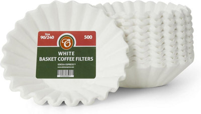 Edesia Espress 3 Pint Commercial Coffee Filter PapersPack Of 500240mm X 90mm Fluted Basket Filters from B&Q