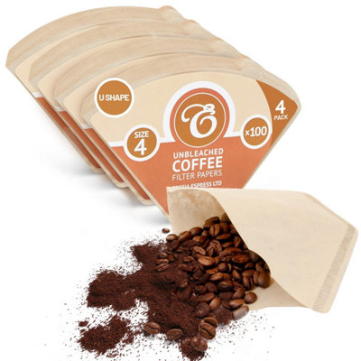 Edesia Espress 400 Size 4 Brown Unbleached Coffee Filter Paper Cones from B&Q