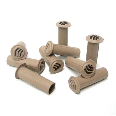 10 X Buff Drill Weep Vents Round Vent CavityRetaining WallRendered Walls from B&Q
