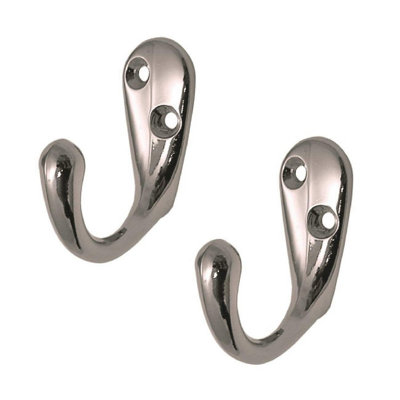 B&Q Wall Coat Rack Chrome For Doors And Clothes Size 4