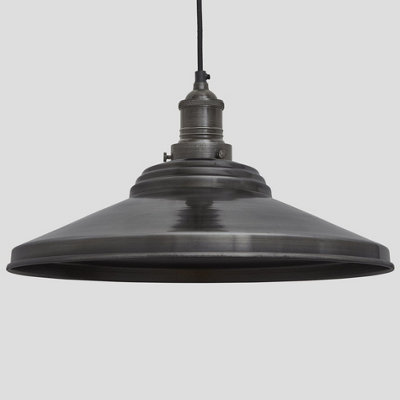 Industville Brooklyn Giant Step Pendant18 InchPewterPewter Holder from B&Q